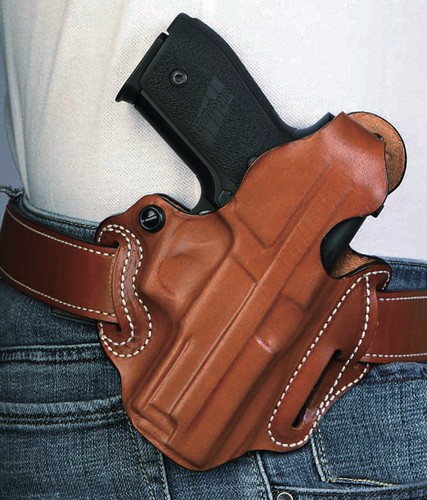 001TAB6Z0.jpg DESANTIS THUMB BREAK SCABBARD - RH OWB LEATHER GLK 192336 TN - Image 1