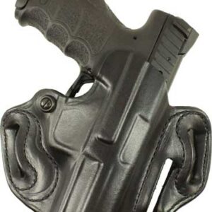 DESANTIS SPEED SCABBARD HOLSTR - RH OWB LEATHER 1911 5" BL
