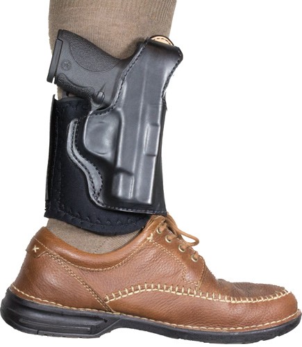 014PC02Z0.jpg DESANTIS DIEHARD ANKLE HOLSTER - RH LEATHER S&W J 2-2.25 BLACK - Image 1