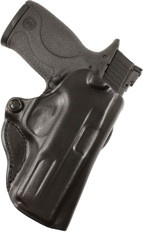 019BA7DZ0.jpg DESANTIS MINI SCABBARD HOLSTER - RH OWB LEATHER KIMBER MICRO BL - Image 1