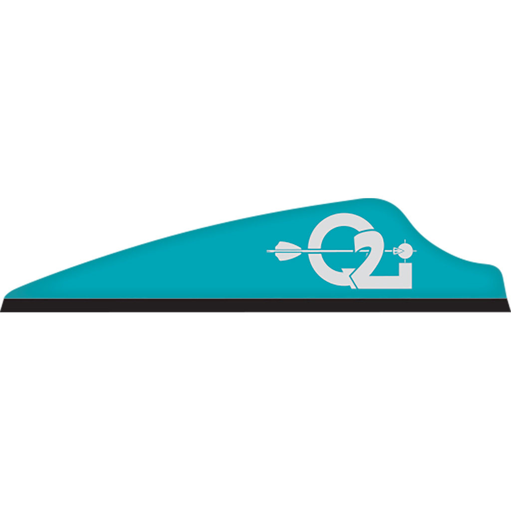 1004460_1.jpg Q2i Fusion X-II SL Vanes Teal 1.75 in. 100 pk. - Image 1