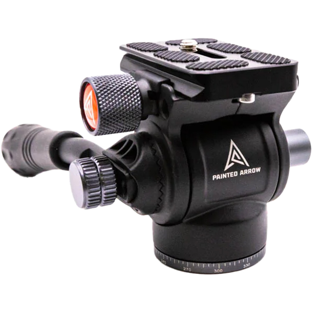 1005875_1.jpg Painted Arrow FH-1 Tripod Fluid Head 1/4-20 and 3/8-16 Compatible - Image 1