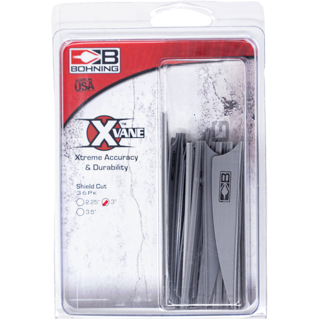 1006424_2.jpg Bohning X Vanes Shield Cut 3 in. Silver 36 pk. - Image 1