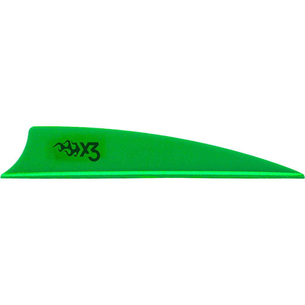 1006715_1.jpg Bohning X3 Vanes Shield Cut 3 in. Neon Green 36 pk. - Image 1