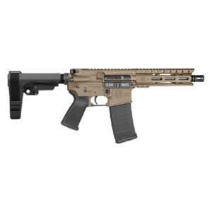 DIAMONDBACK DB15 5.56 7" DIAMONDBACK, W/ 6" PC M-LOK RAIL, FLAT DARK EARTH,  SBA3 BRACE, (1) 30RD PM
