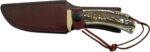 UNCLE HENRY KNIFE STAGLON 4" - CAPER W/LEATHER SHEATH
