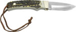 UNCLE HENRY KNIFE STAGLON 2.8" - BLADE W/LEATHER SHEATH - Image 2