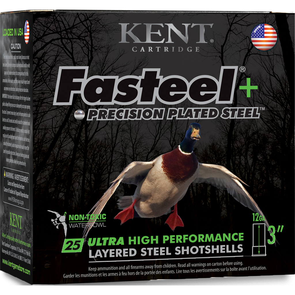 1102503_1.jpg Kent Fasteel Precison Plated Steel Load 12ga. 3 in. 1 1/4oz. 2 & 4 25 rd. - Image 1