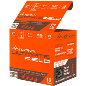 Migra Staxd Ultimate Field Shotgun Ammo 12 ga. 2 3/4 in. 1 3/8 oz. 6-8 Shot 25 rd.