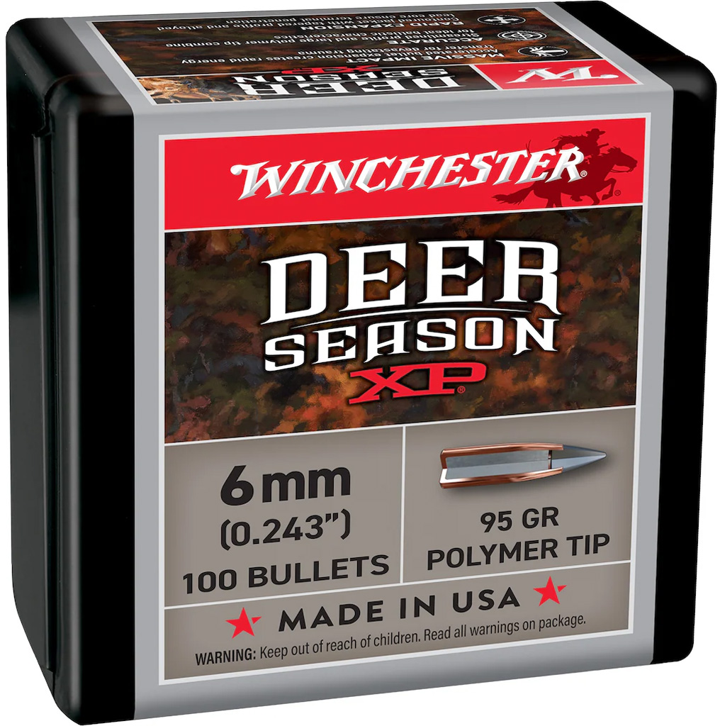 1102895_1.jpg Winchester Deer Season Bullet 6mm 95 gr. XP 100 bx. - Image 1