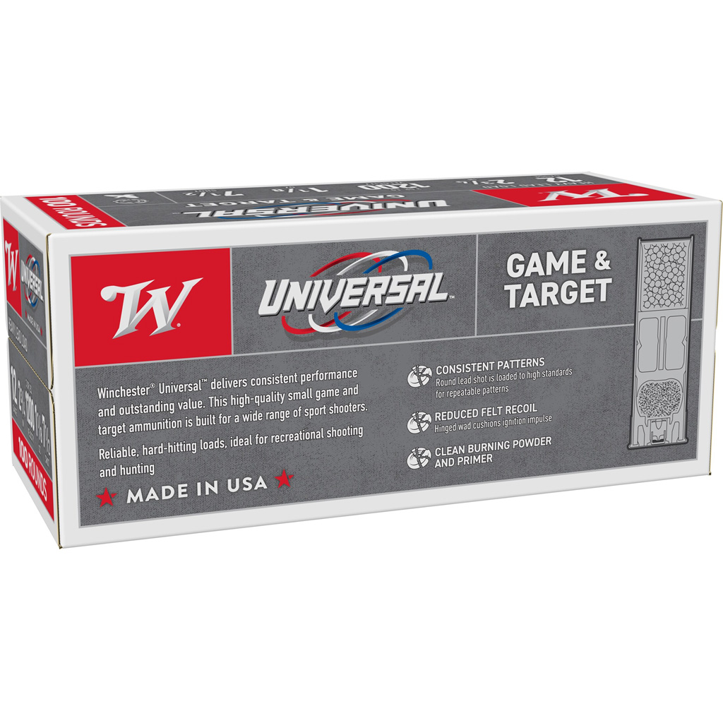 1103459_2.jpg Winchester Universal Light Target Shotshell 12 ga. 2 3/4 in. 1 1/8 oz. 7.5 Shot 100 rd. - Image 1