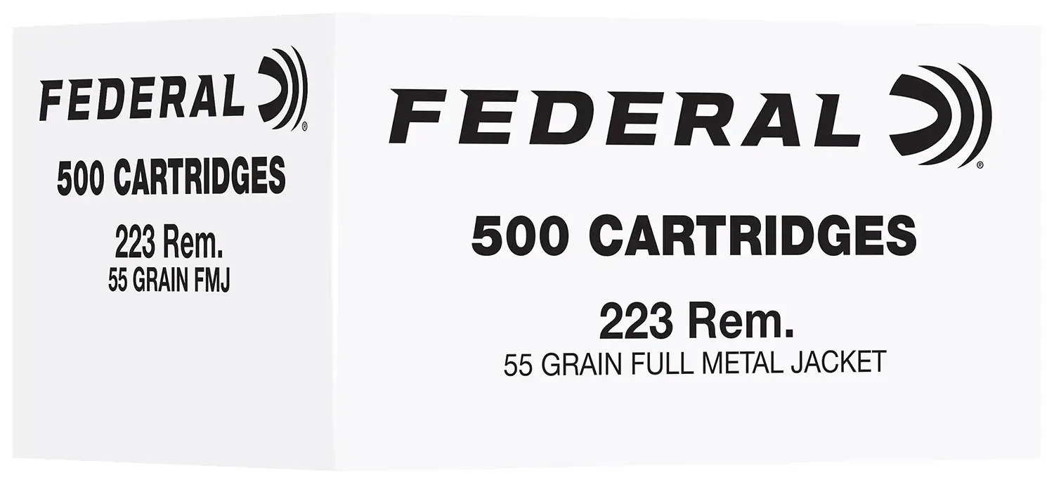 1154822-14360024.webp FEDERAL 223 REM 55GR FMJ 500RD/BX 2BX/CS - Image 1