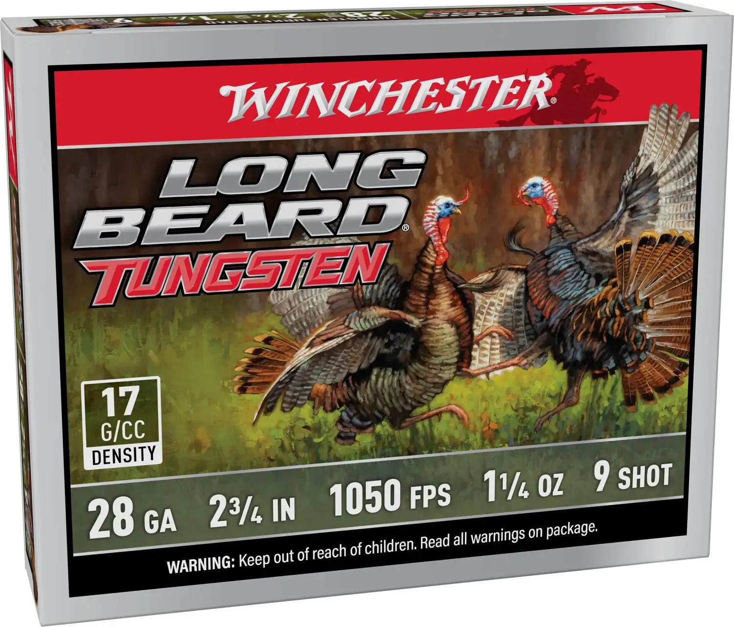 1159753-14367791.webp WINCHESTER 28 GA 2-3/4" #9 LONG BEARD TS17 1-1/4 OZ 5RD/BX 10BX/CS - Image 1