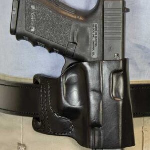 DESANTIS E-GAT SLIDE HOLSTER - OWB RH LEATHER SIG P365 BLACK