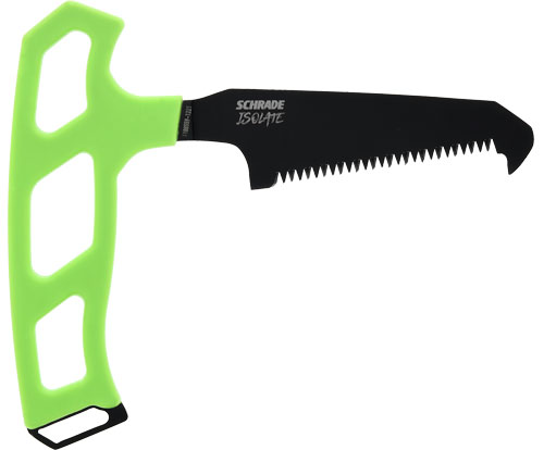 1184040-1.jpg SCHRADE KNIFE ISOLATE SMALL - BONE SAW 3" T-HANDLE SK5 GREEN - Image 1