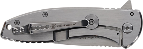 1205009_CLOSED-1.jpg S&W KNIFE EXECUTIVE PLATINUM - 3" SS/SS DROP POINT W/PKT CLIP - Image 1
