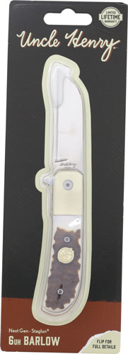 1205107_PKG-1.jpg UNCLE HENRY KNIFE NEXT GEN - STAGLON 2.7" FOLDER WHARNCLIFE - Image 1