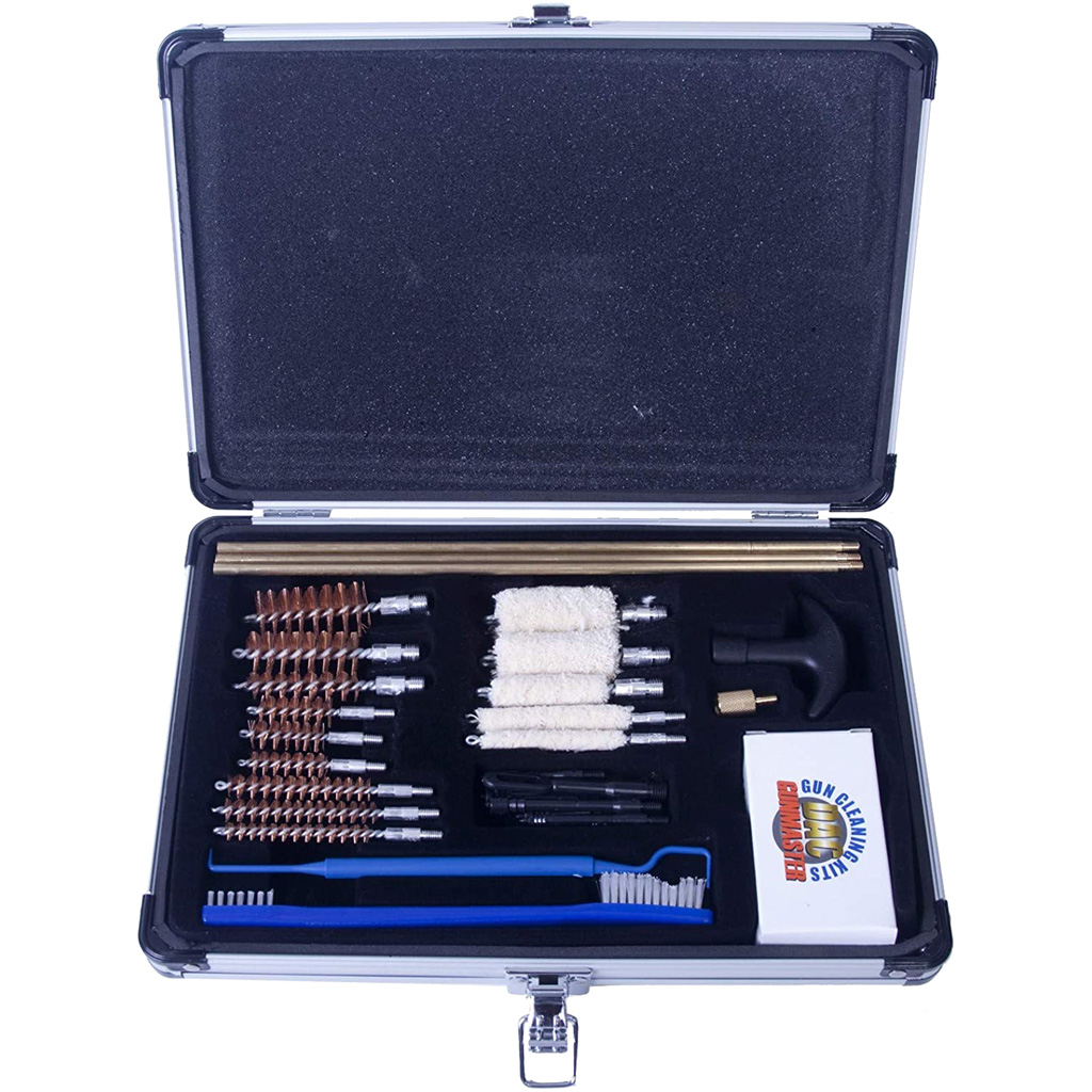 1205692_1.jpg Gunmaster Universal Select Cleaning Kit Wooden Case .22 cal and larger 30 pc. - Image 1