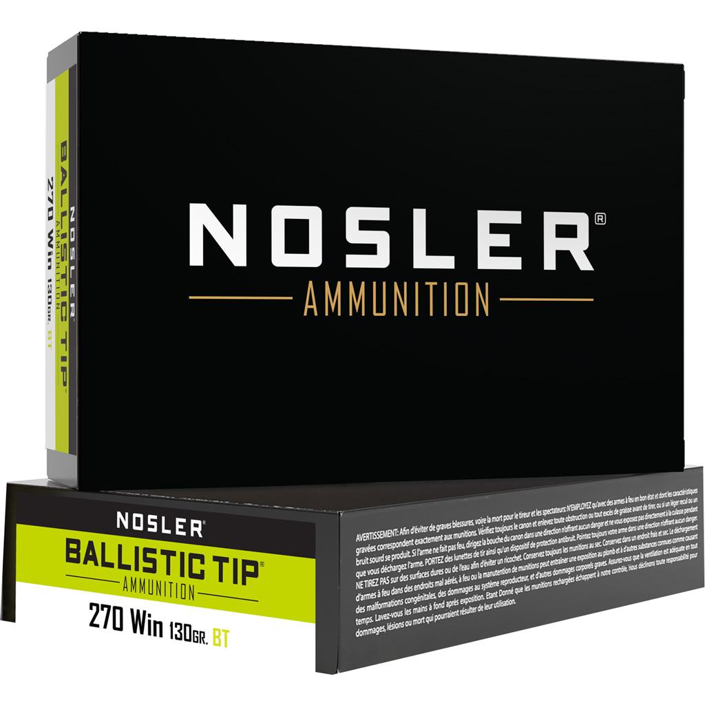 1206155_1.jpg Nosler Ballistic Tip Rifle Ammunition 270 Win. 130 gr. BT SP 20 rd. - Image 1