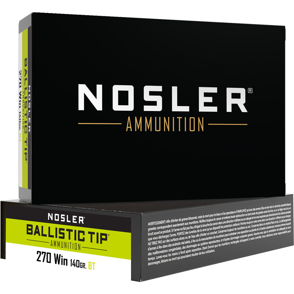 1206156_1.jpg Nosler Ballistic Tip Rifle Ammunition 270 Win. 140 gr. BT SP 20 rd. - Image 1