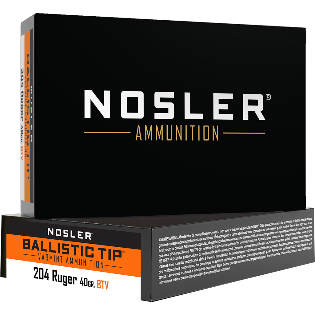 1206175_1.jpg Nosler Varmint Ballistic Tip Rifle Ammunition 204 Ruger 40 gr. BT SP 20 rd. - Image 1