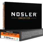 Nosler Varmint Ballistic Tip Rifle Ammunition 22-250 Rem. 40 gr. BTLF SP 20 rd.