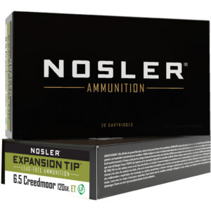 Nosler Expansion Tip Rifle Ammunition 6.5mm Creedmoor 120 gr. ET SP 20 rd.