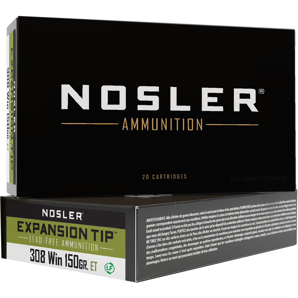 1206210_1.jpg Nosler Expansion Tip Rifle Ammunition 308 Win. 150 gr. ET SP 20 rd. - Image 1