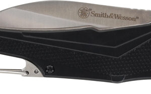 S&W KNIFE OASIS CARABINER - FOLDER 3" BLACK/SS