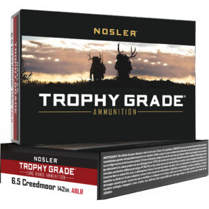Nosler Trophy Grade Long Range Rifle Ammunition 6.5 Creedmoor 142 gr. ABLR SP 20 rd.