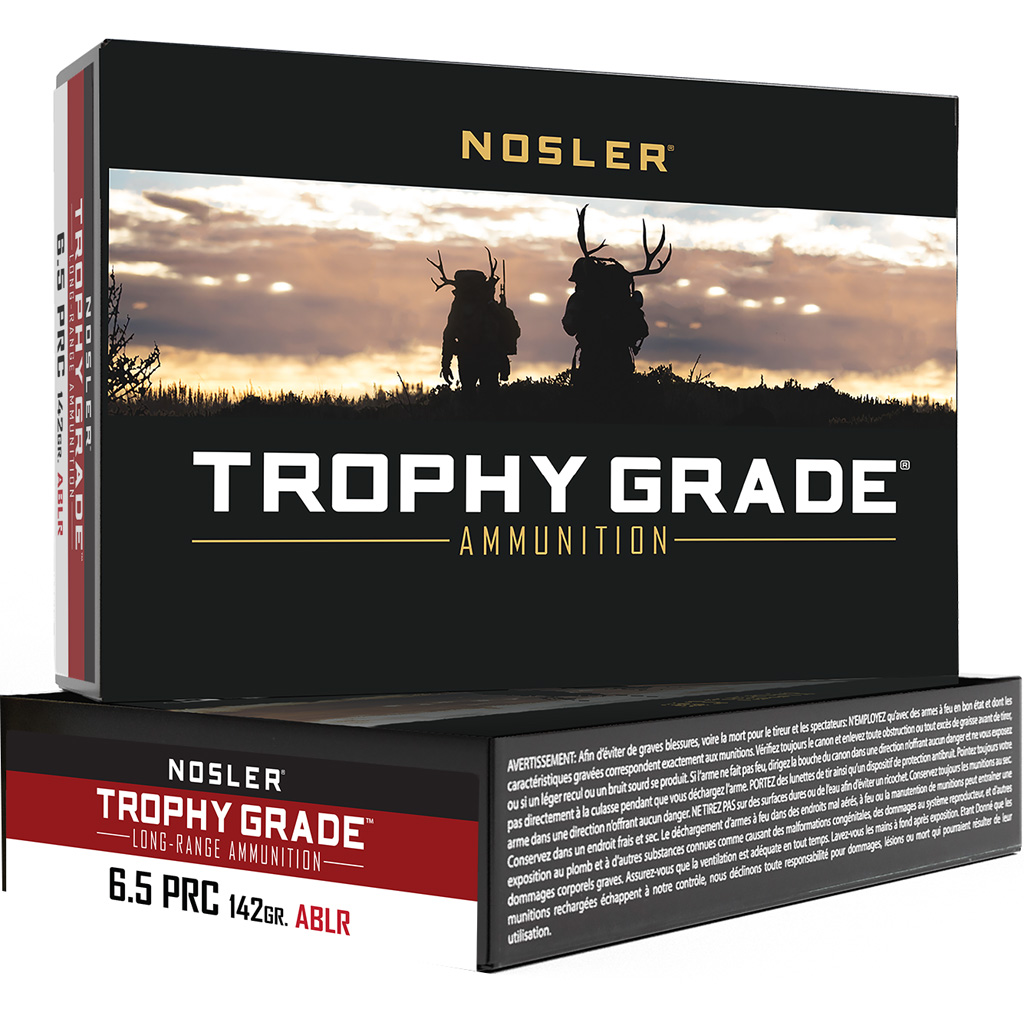1206348_1.jpg Nosler Trophy Grade Long Range Rifle Ammunition 6.5 PRC 142 gr. ABLR SP 20 rd. - Image 1
