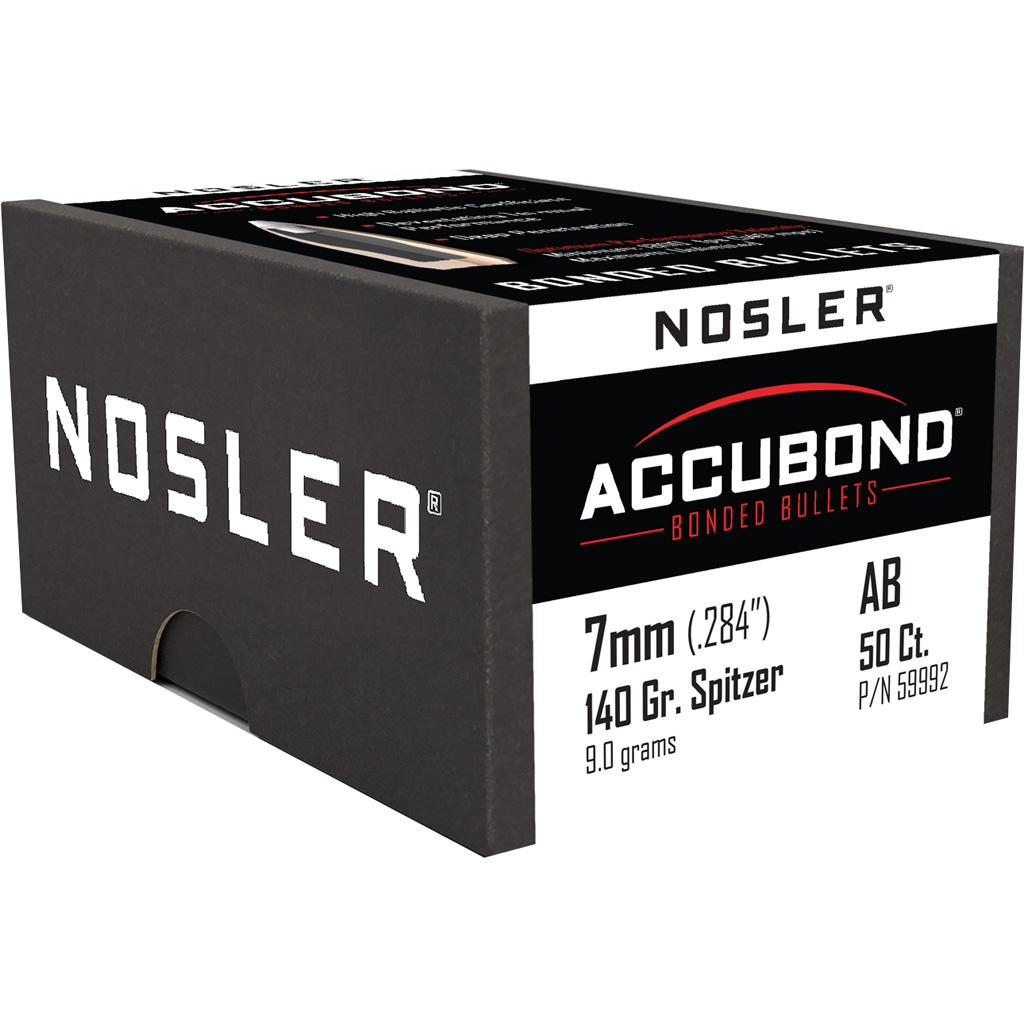 1206404_1.jpg Nosler AccuBond Bullets 7mm 140 gr. Spitzer Point 50 pk. - Image 1