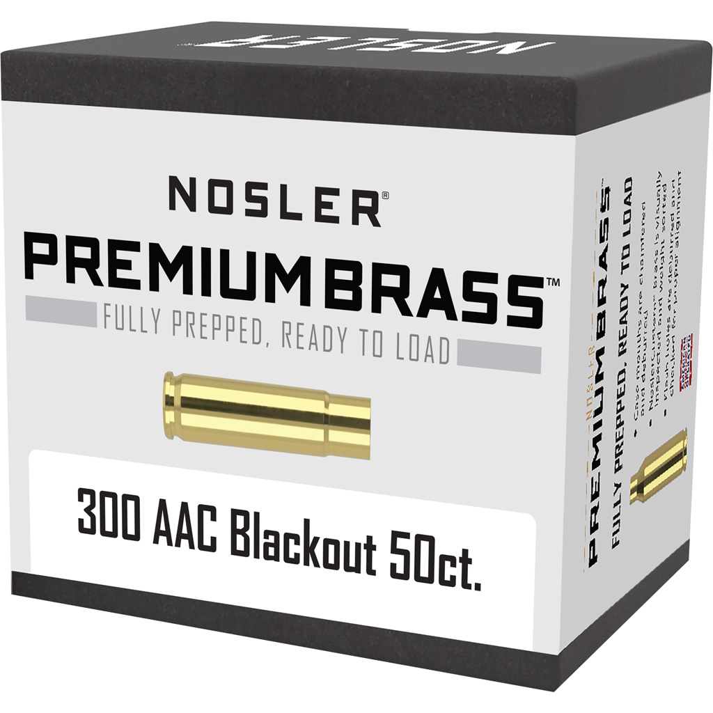 1206526_1.jpg Nosler Custom Brass .300 Blackout 50pk. - Image 1
