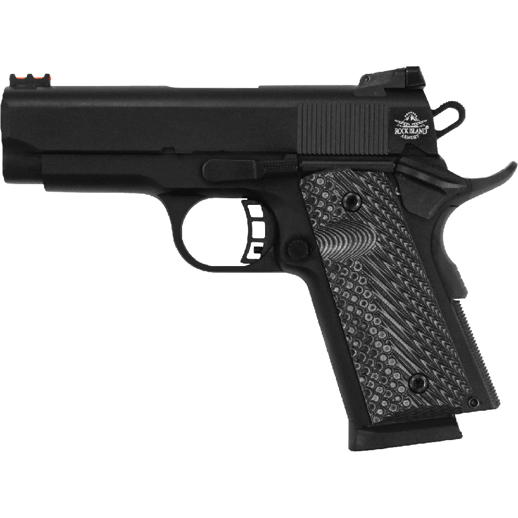 1208839_1.jpg Rock Island Rock Ultra CS-L 1911 Pistol 45 ACP 3.6 in. Black Parkerized 7 rd. - Image 1
