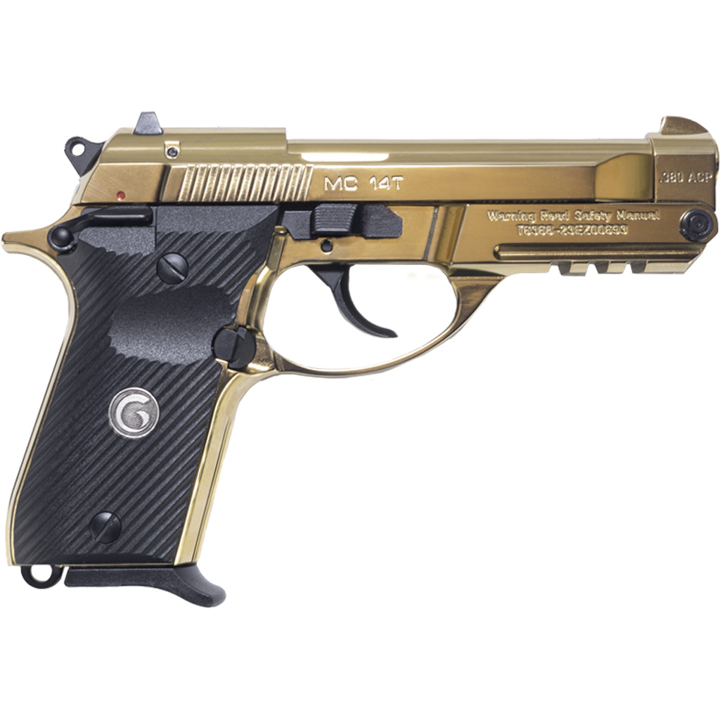 1210336_1.jpg EAA Girsan MC14T Solution Tipup Pistol 380 ACP 3.8 in. Gold with Black Trim 13 rd. - Image 1