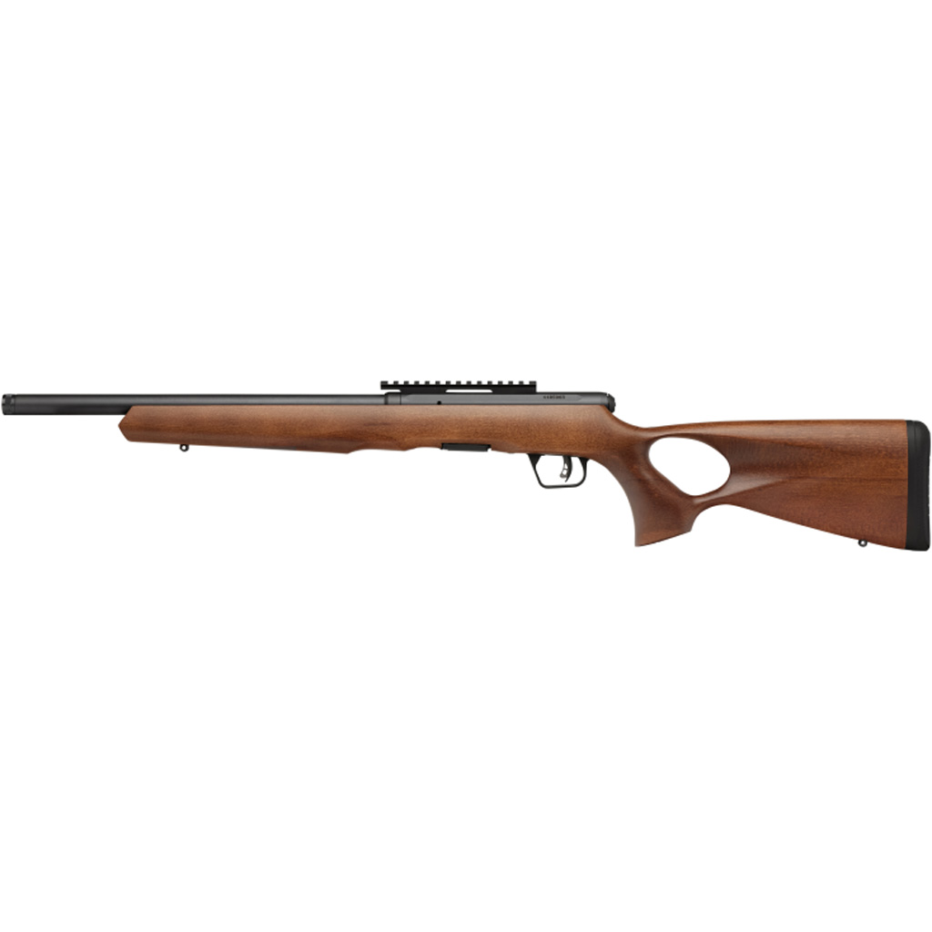 1211032_2.jpg Savage B22 Timber Thumbhole Rifle 22 WMR 18 in. Wood 10 rd - Image 1