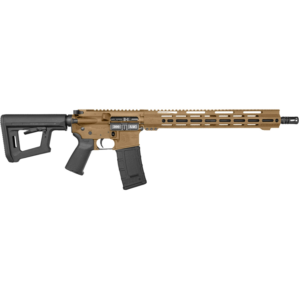 1213076_1.jpg Diamondback Carbon DB15 Rifle 300 Blackout 16 in. M-Lok 15in.Burnt Bronze 30rd - Image 1