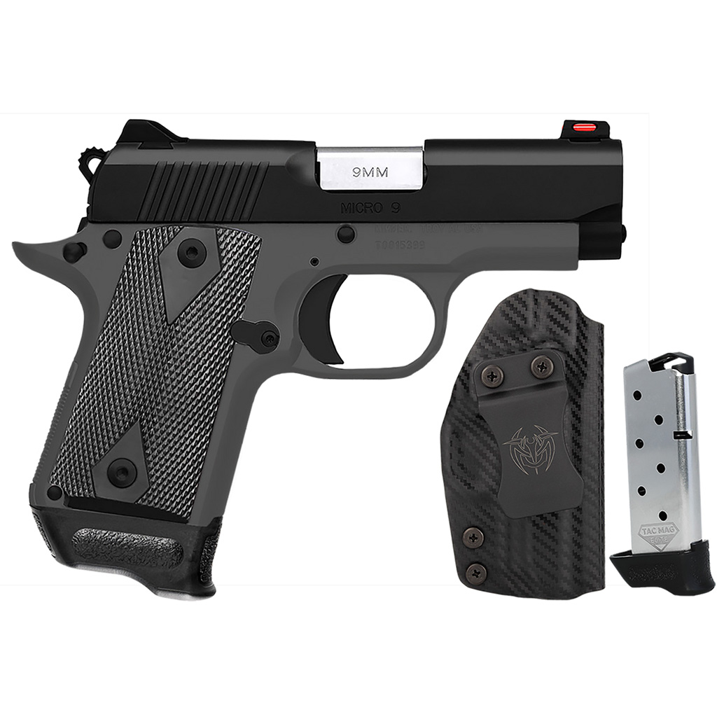 1213657_1.jpg Kimber Micro 9 RTC Bundle 9mm 3.15 Black/Gry w/UM Tac Holster & 2 Tac Mags - Image 1