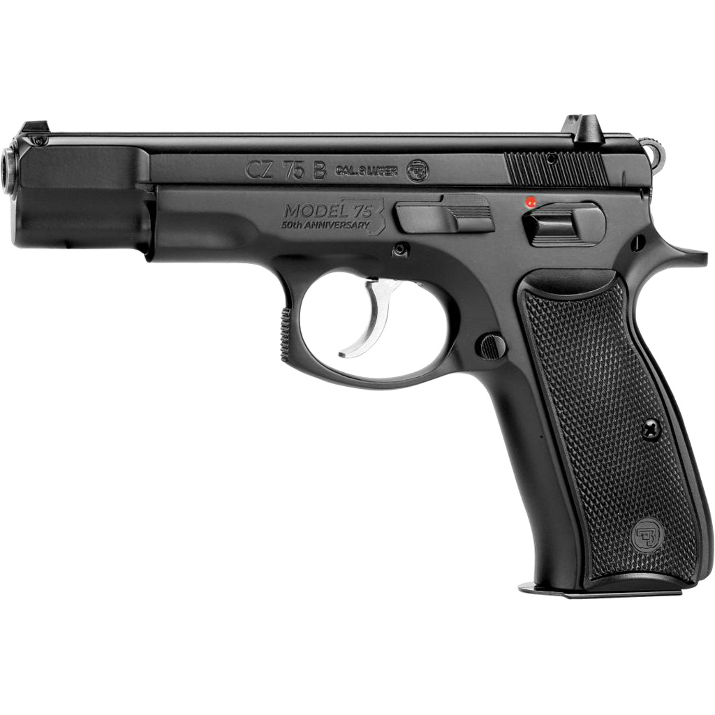 1213712_1.jpg CZ 75 B 50th Anniversary Elite Pistol 9 mm 4.6 in. Black w/Manual Safety 16 rd. - Image 1