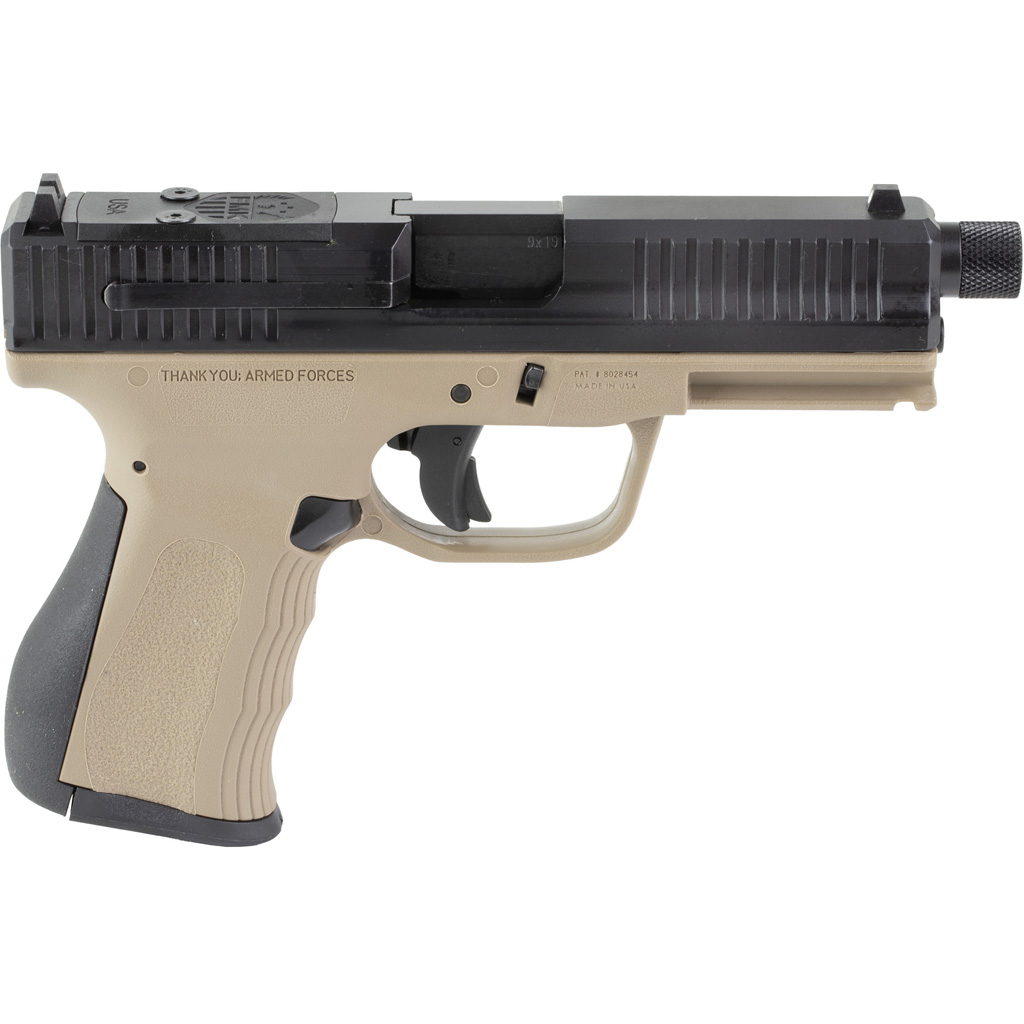 1214132_1.jpg FMK G3 Threaded Barrel Pistol 9mm 4.5 in. Dark Earth w/ Glock Comp Sights 14 rd. - Image 1