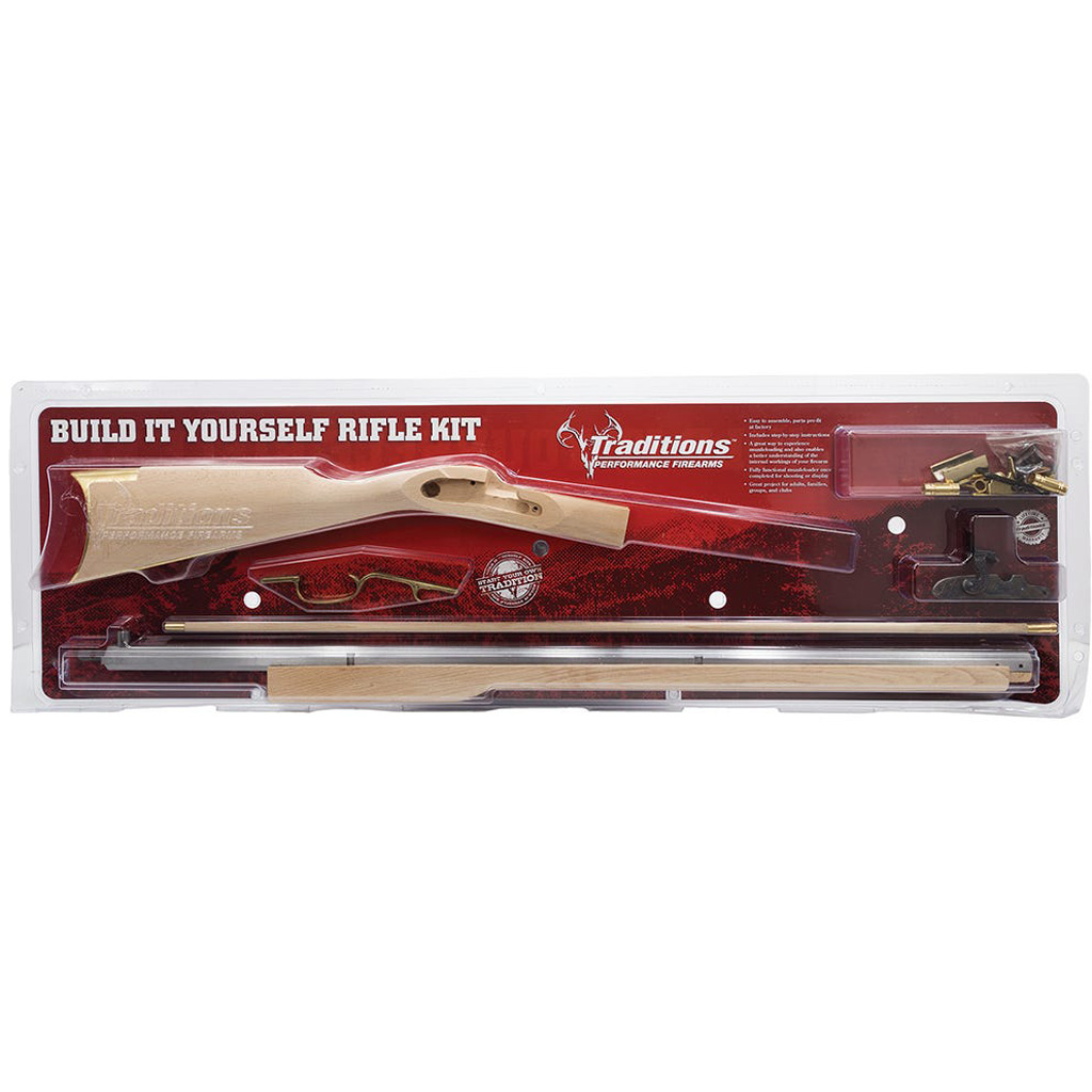 1214617_1.jpg Traditions Kentucky Percussion Rifle Kit .50 Cal 33.5 in. White/Raw Hardwood - Image 1