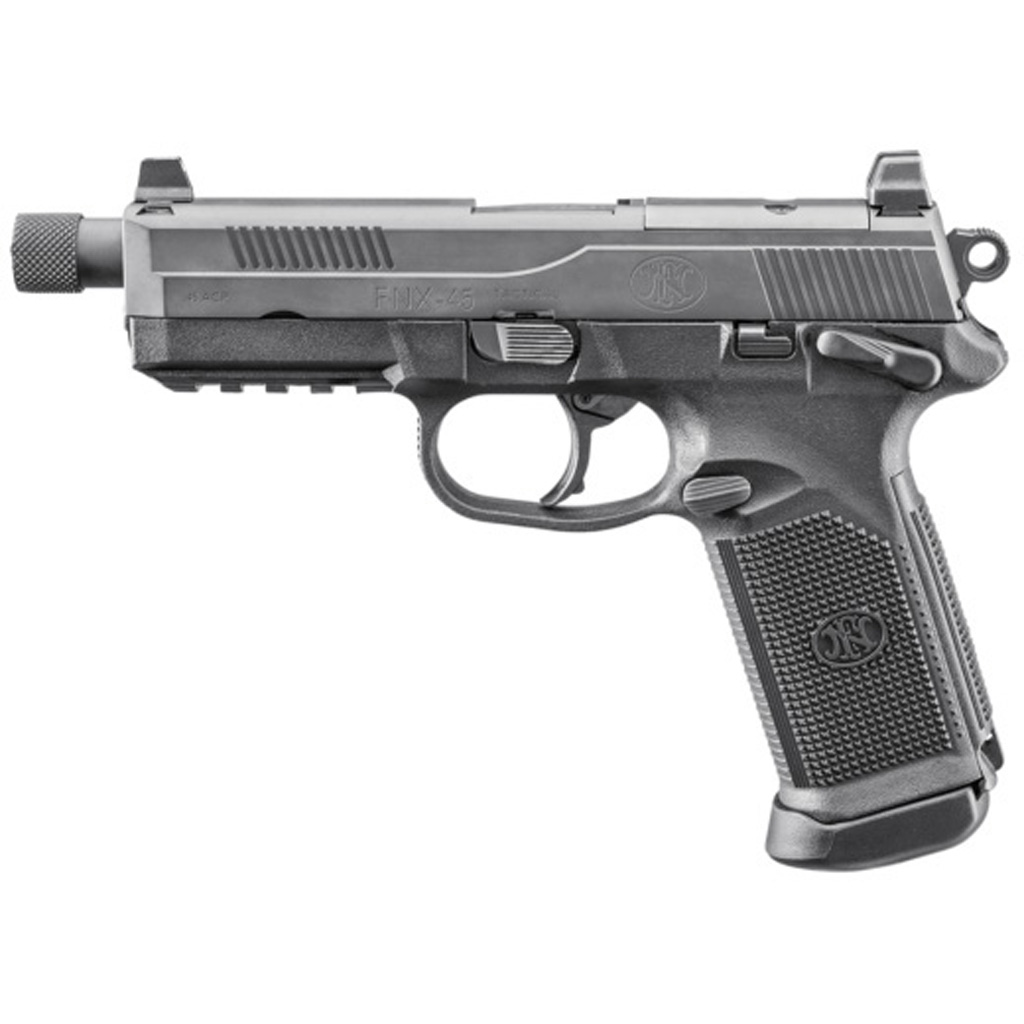 1215310_2.jpg FN FNX-45T Tactical Pistol 45 ACP 5.3 in. Black w/Threaded Barrel 15 rd. - Image 1