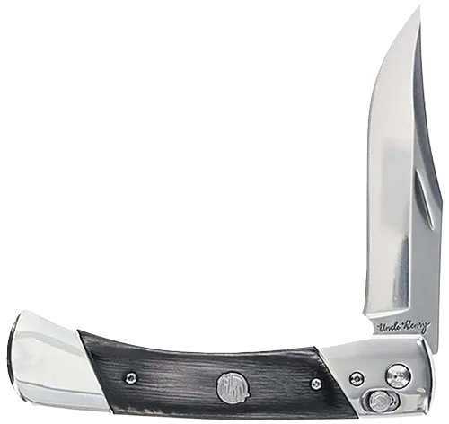 1222013-1.jpg UNCLE HENRY KNIFE PLB7 3.8" - BLADE LMNT WOOD HANDLES PIVOT - Image 1