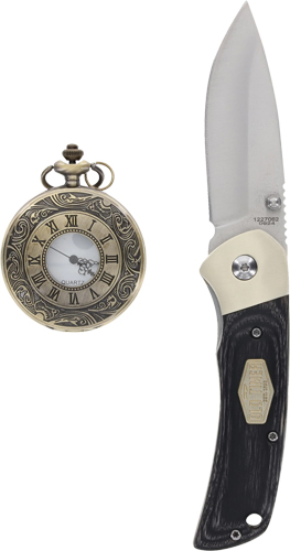 1227062-1.jpg OLD TIMER KNIFE/POCKET WATCH - COMBO GIFT TIN PROMO Q4 25' - Image 1