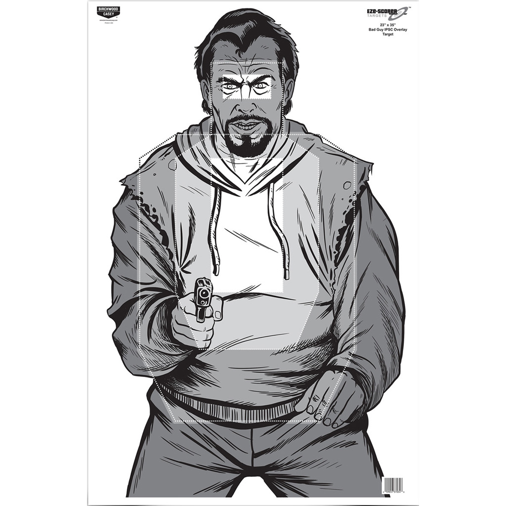 1302385_1.jpg Birchwood Casey Eze-Scorer Bad Guy IPSC Target 23 x 35 in. 100 Pack - Image 1