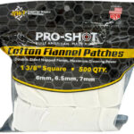 PRO SHOT CLEANING PATCH COTTON - FLANNEL 6MM-7MM 1 3/8" 500CT