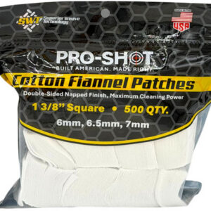 PRO SHOT CLEANING PATCH COTTON - FLANNEL 6MM-7MM 1 3/8" 500CT