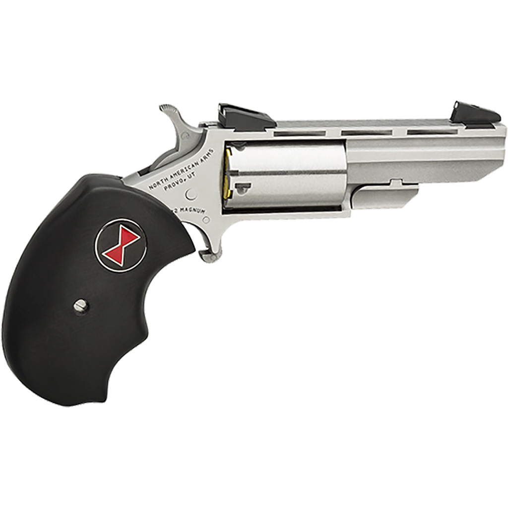 1407862_1.jpg NAA Black Widow Revolver 22 LR Stainless/Black 2 in. 5 rd. FS - Image 1
