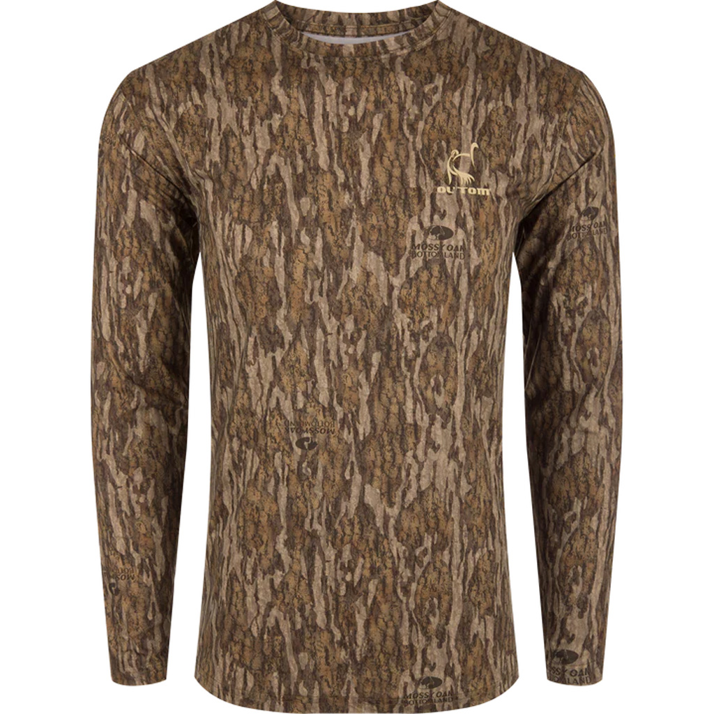 1410011_1.jpg Drake Ol' Tom Performance Crew Camo Print LS MO Bottomland XLarge - Image 1