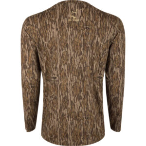 Drake Ol' Tom Performance Crew Camo Print LS MO Bottomland 2XLarge